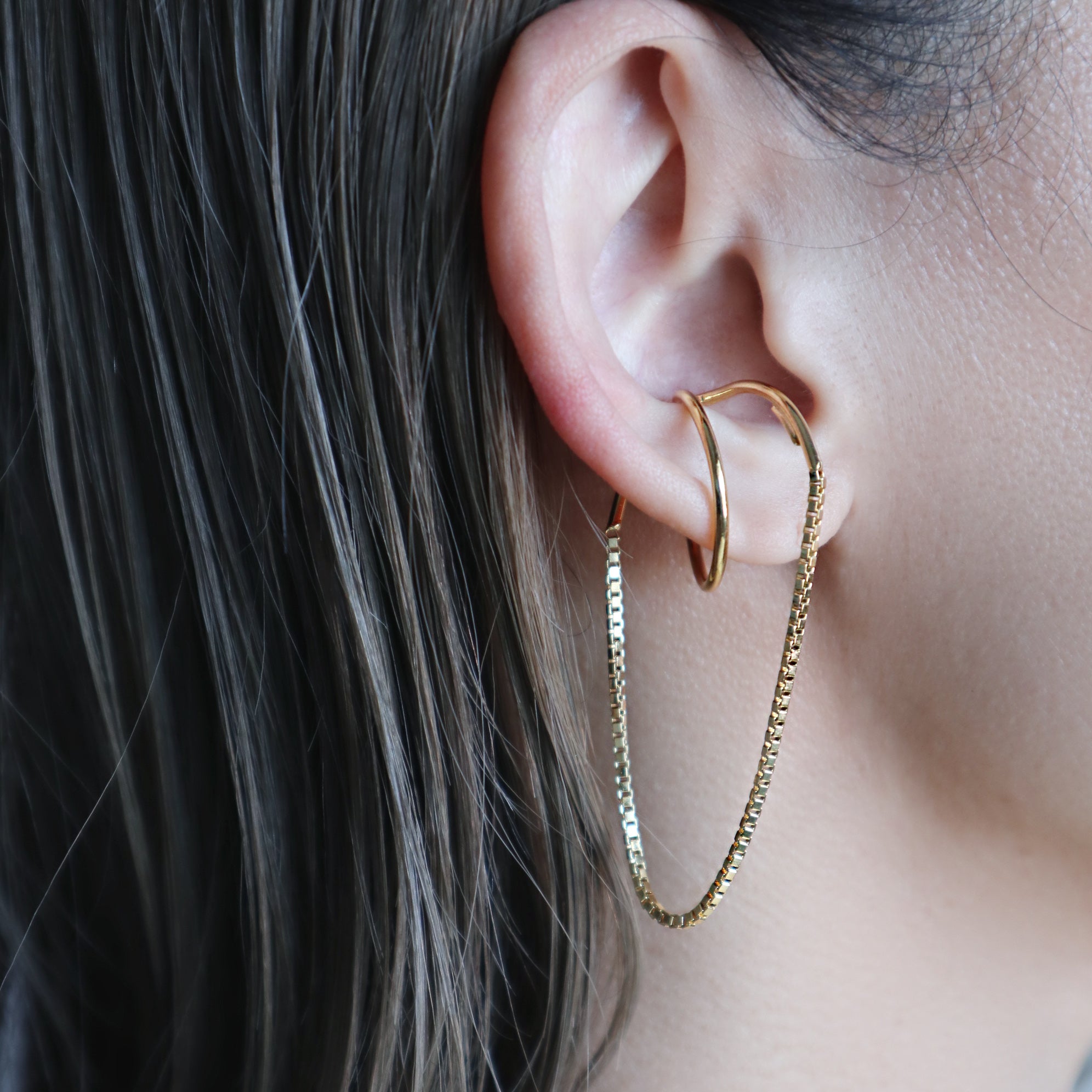 HOOP chain -EAR CUFF – in mood ONLINE STORE