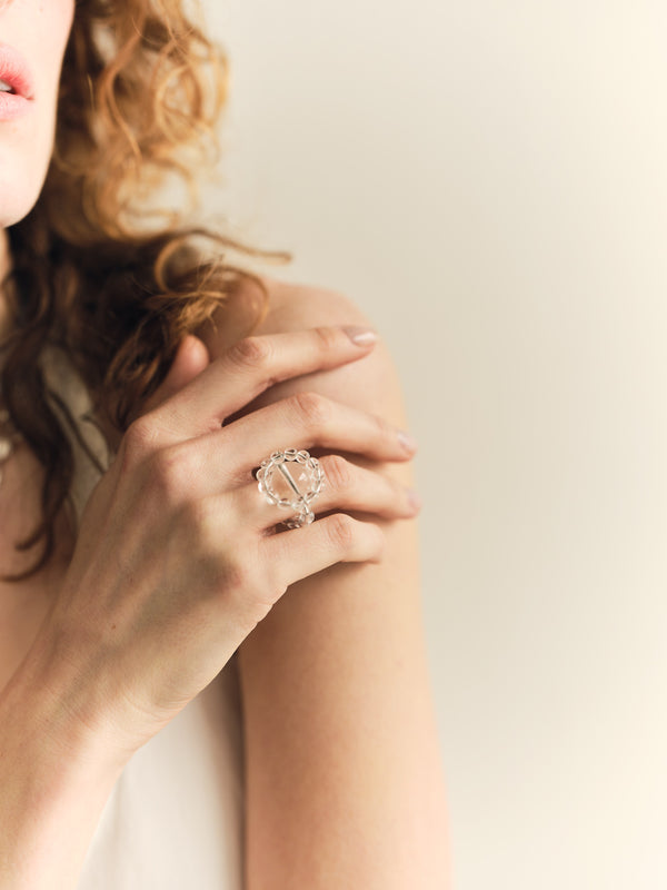 CRYSTAL flower - RING – in mood ONLINE STORE