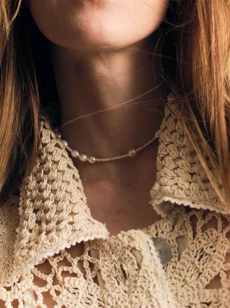 BABY & RICE PRL 36㎝ - CHOKER – in mood ONLINE STORE