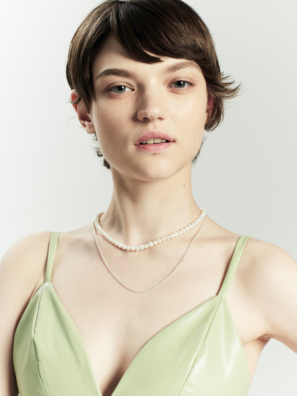 PEARL×CHA(2P)- NECKLACE　(11月中旬再入荷予定)