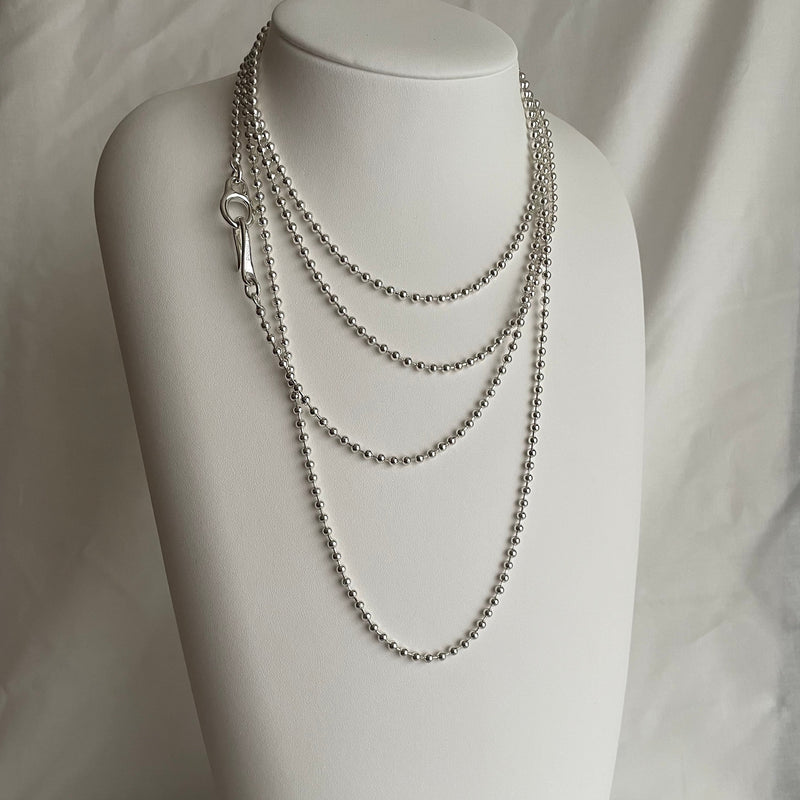 3mm BALL LONG -NECKLACE