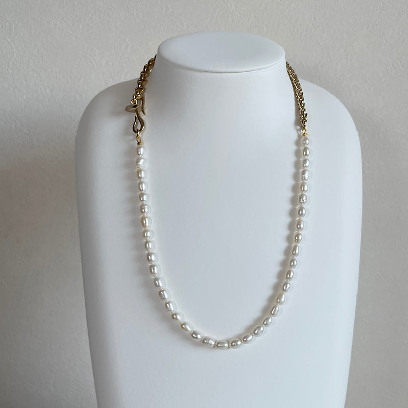 RICE PEARL -NECKLACE