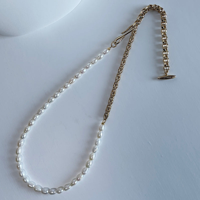 RICE PEARL -NECKLACE