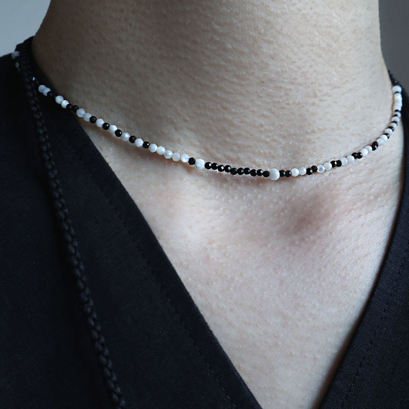 GEM STONE  -NECKLACE BK